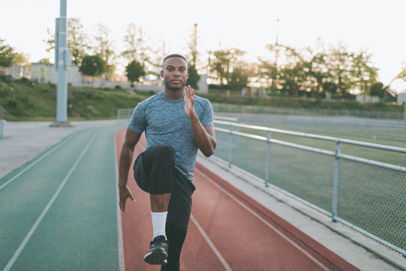 Athletic Man Exercising Outdoors